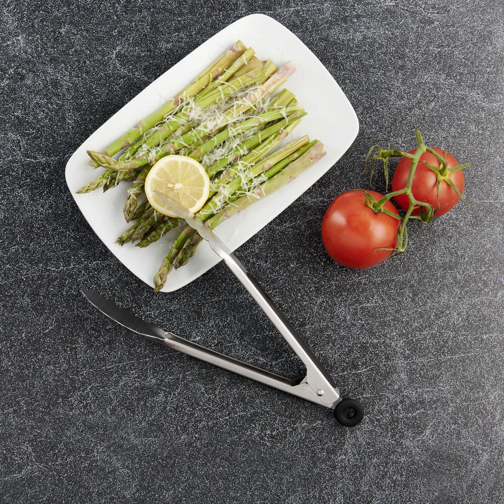 Cutlery-Pro 9&quot; Cutlery-Pro Tong in Stainless Steel and Black, , large