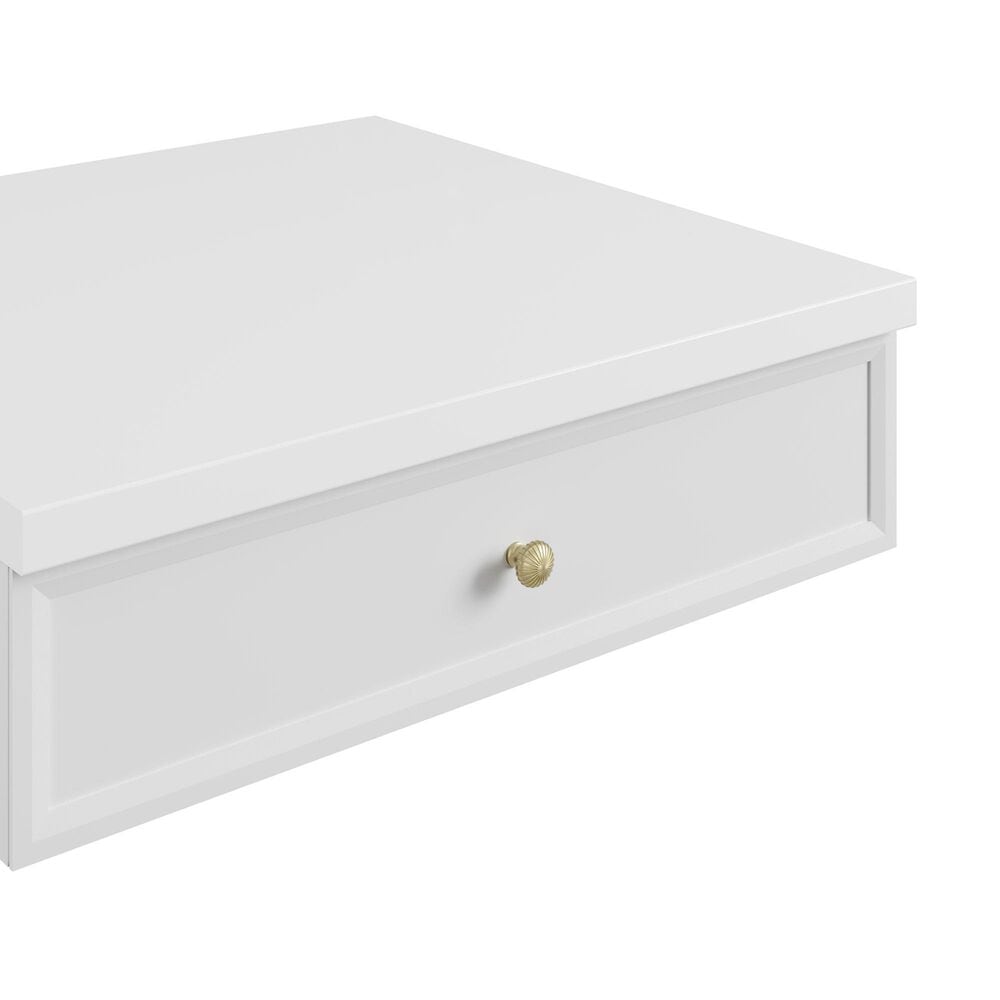 James Martin Bellshire 24" Makeup Counter Drawer Unit in Bright White, , large