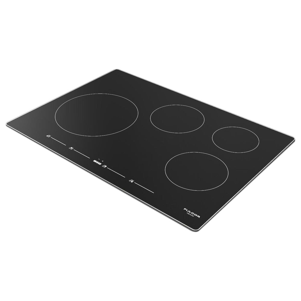 Fulgor Milano 30&quot; Induction Cooktop with Brushed Aluminum Trim in Black, , large