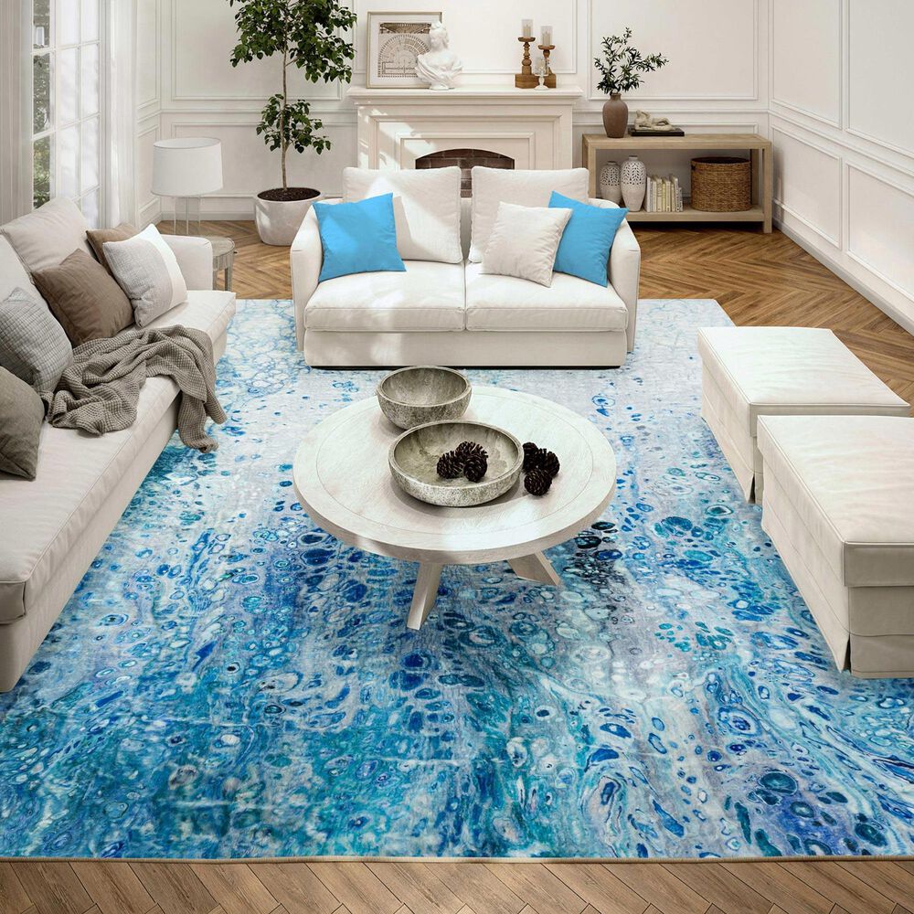 Dalyn Rug Company Kikiamo 3&#39; x 5&#39; Ocean Area Rug, , large