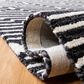 Safavieh Micro-Loop MLP166H 4" x 6" Charcoal and Ivory Area Rug, , large
