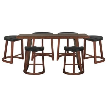 Home Trends & Design Lenox 7-Piece Rectangular Dining Set in Walnut Brown, , large
