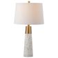 Crestview Collection Claire Stone Table Lamp in Gold and White, , large