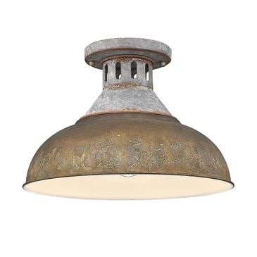Golden Lighting Kinsley Semi-Flush in Aged Galvanized and Bronze, , large