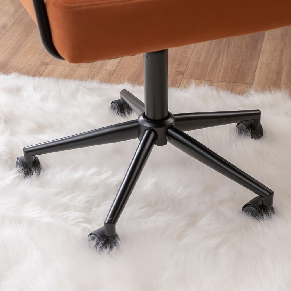 Linon Home Decor Prestwick Office Chair in Caramel, , large