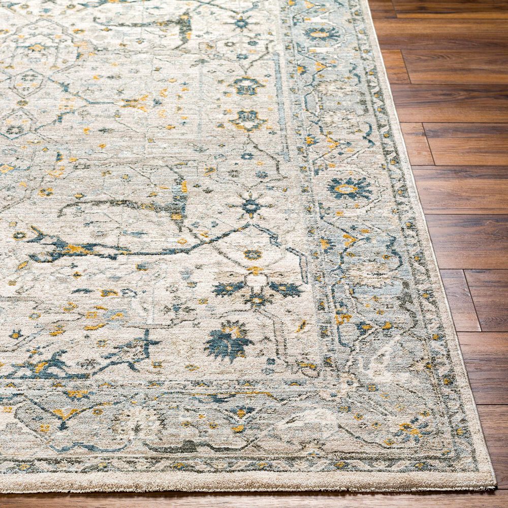 Surya Dresden Taupe, Off-White, Dusty Sage, Deep Teal, Olive, Light Gray and Mustard 10' x 13'11" Area Rug, , large