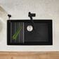 Blanco Precis 32" Super Single Bowl Kitchen Sink in Coal Black, , large