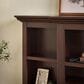Walker Edison Cullen 70" Electric Fireplace with Mantel and Shelves in Brown, , large