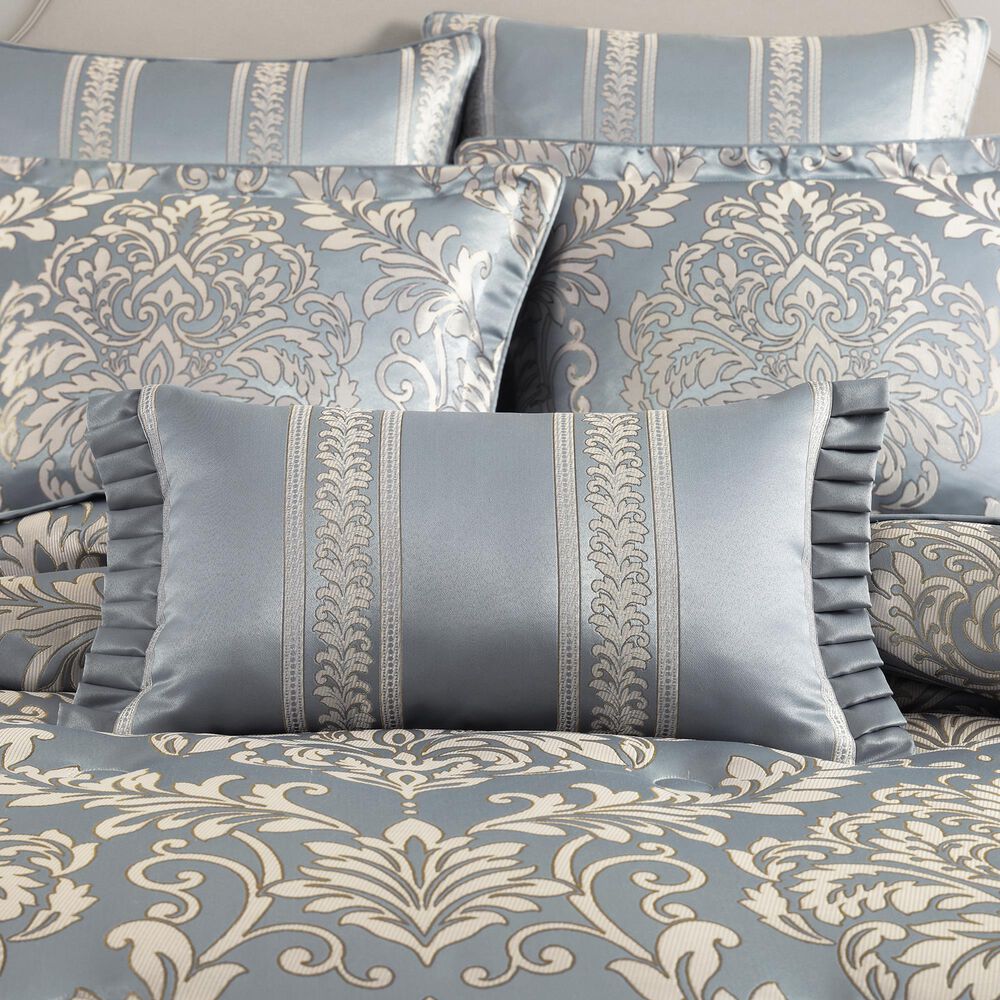 J. Queen New York Lorenzo 12&quot; x 20&quot; Lumbar Pillow in Blue, , large