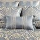 J. Queen New York Lorenzo 12" x 20" Lumbar Pillow in Blue, , large