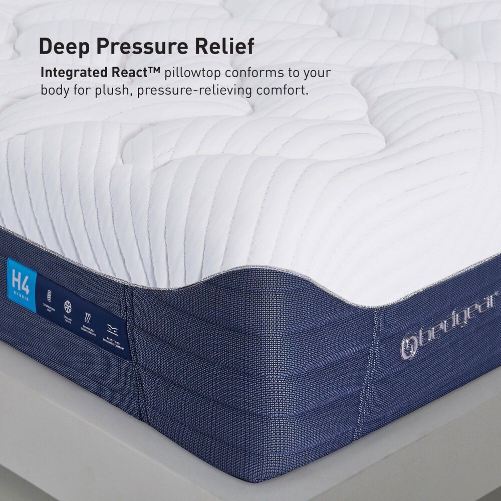 Bedgear H4 Hybrid Medium Pillow Top Flex Head Queen Mattress in a Box, , large