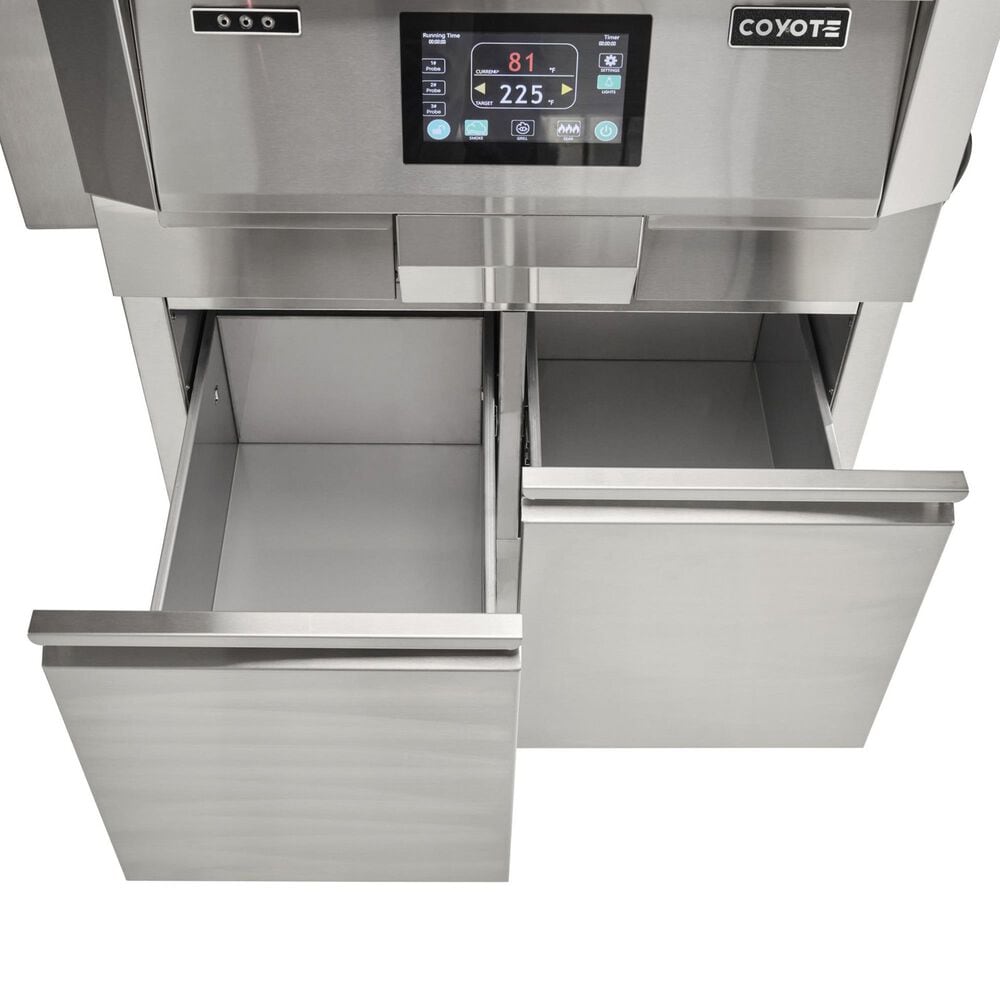 Coyote Outdoor 28&quot; Gen3 Freestanding Pellet Grill with Cart in Stainless Steel, , large