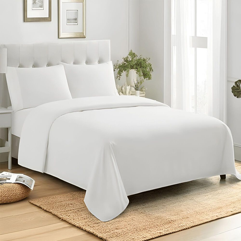 Trade Linker 3-Piece Twin/Twin XL Microfiber Sheet Set in White, , large