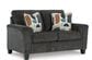 Ashley Erinslane Stationary Loveseat in Dusk, , large
