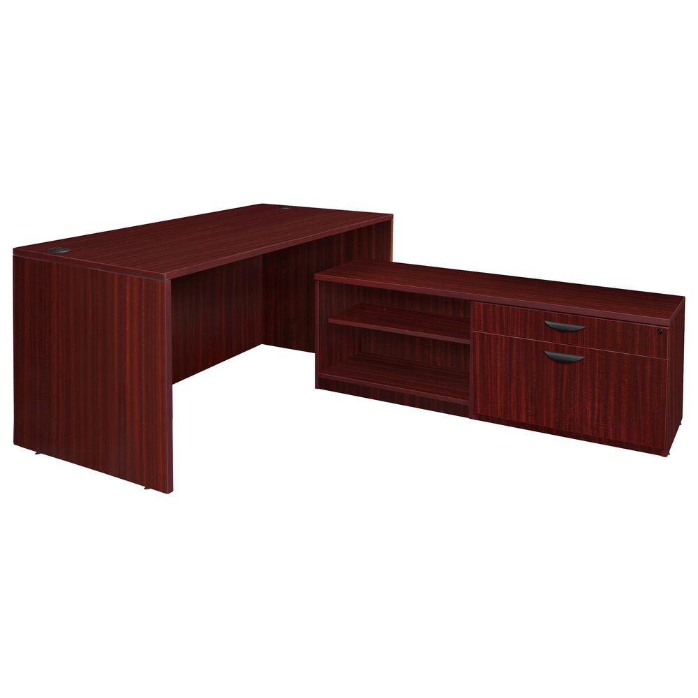 Regency Global Sourcing Legacy 71" L-Desk Shell in Mahogany, , large