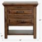 Napa Furniture Design Hill Crest Nightstand in Dark Chestnut, , large