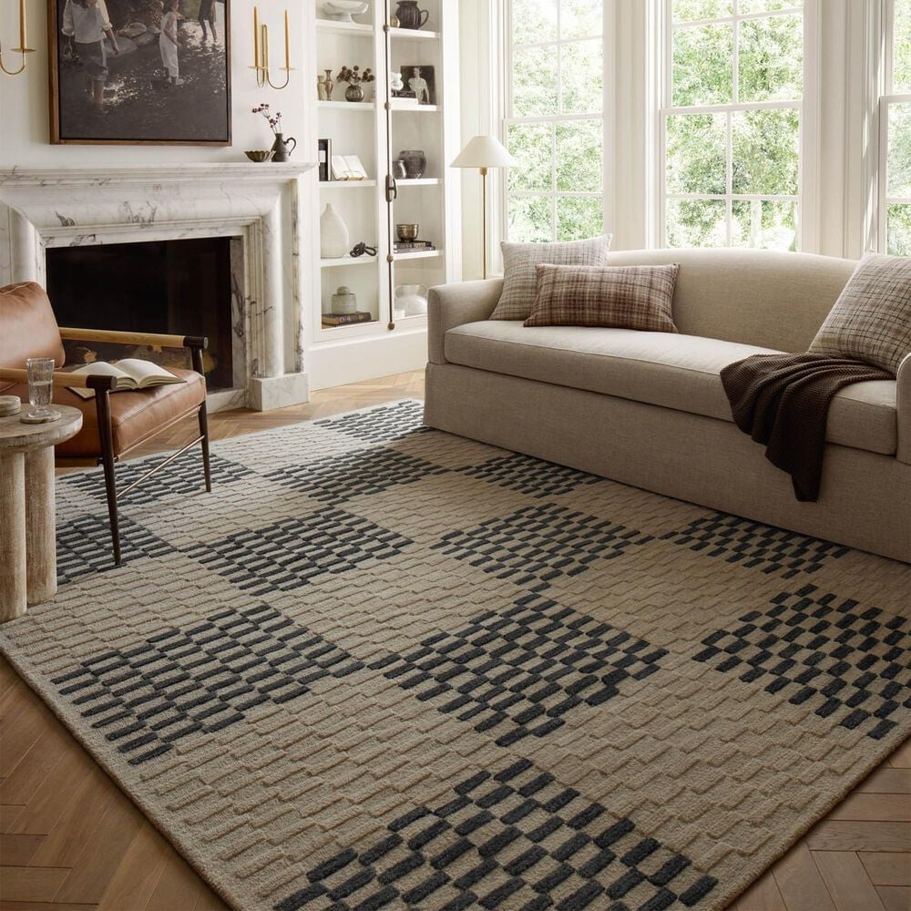 Chris Loves Julia x Loloi Bradley 5&#39; x 7&#39;6&quot; Beige and Midnight Area Rug, , large