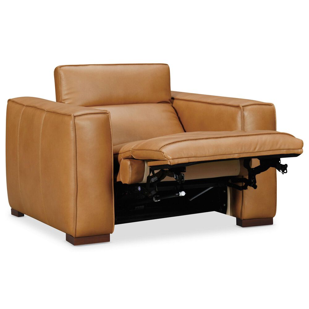 Hooker Furniture Fresco Power Recliner with Power Headrest in Zen Caramel, , large