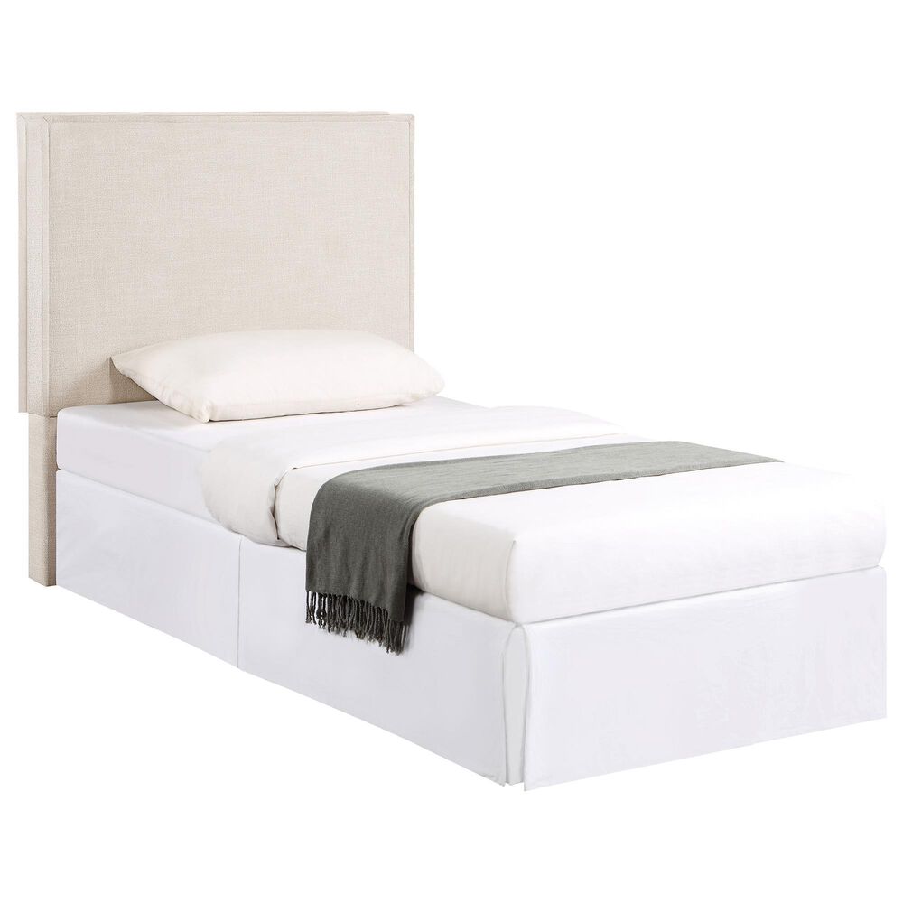 Pacific Landing Izzy Twin Upholstered Headboard in Sand, , large