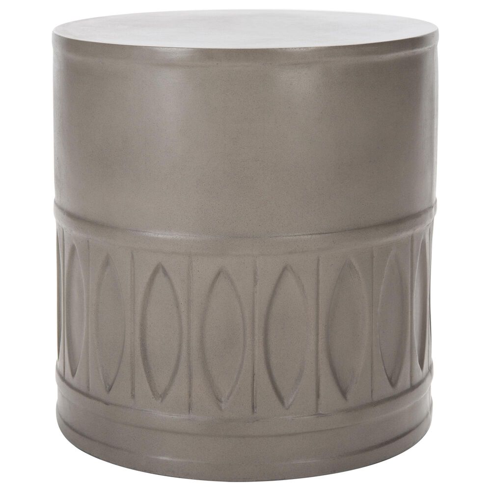 Safavieh Marina Patio Accent Stool in Dark Gray, , large