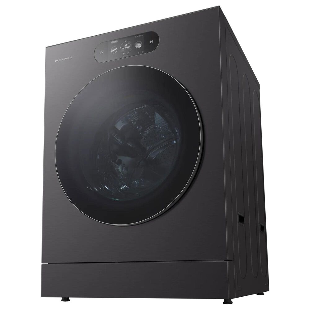 LG 5.8 Cu. Ft. Smart Front Load Washer in Brushed Black Steel, , large