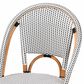 Baxton Studio Genica Counter Stool with Two-Tone Black and White Weaving in Natural Rattan (Set of 2), , large