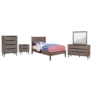 Furniture of America Lennart 5-Piece Twin Set in Gray, , large