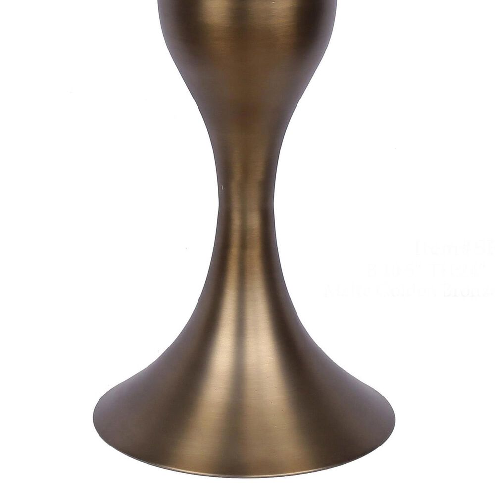 Lumisource Ashland 24&quot; Side Table in Matte Golden Bronze, , large