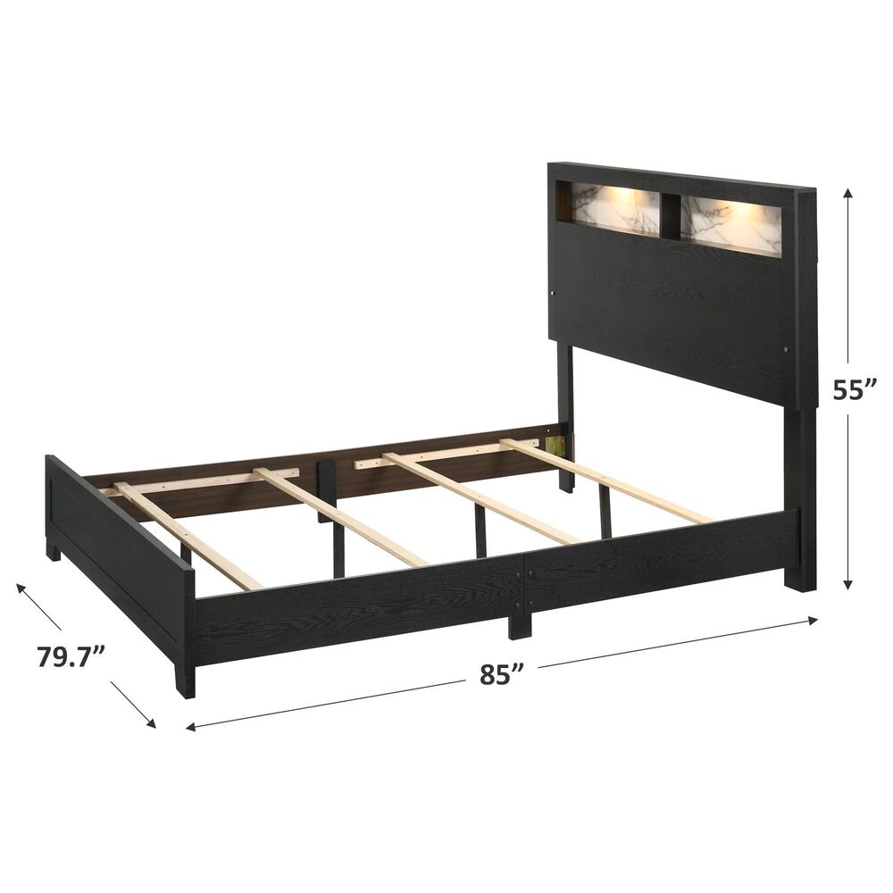 Crown Mark Cadence King Bed in Black and White, , large