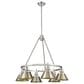 Golden Lighting Orwell 6-Light Chandelier with Aged Brass Shade in Chrome, , large