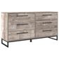 Ashley Neilsville 6-Drawer Dresser in Whitewash and Dark Brown, , large