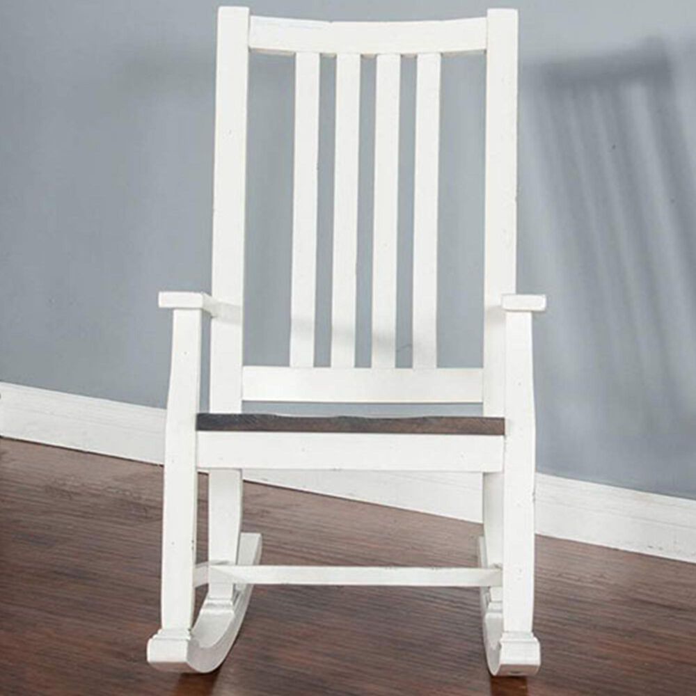 Sunny Designs Carriage House Slat Back Rocker in European Cottage Antique White, , large