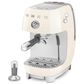 SMEG Espresso Manual Coffee Machine with Grinder in Cream, , large