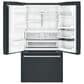 Cafe 27.8 Cu. Ft. French Door Refrigerator Energy Star with Hot Water Dispenser in Matte Black and Brushed Stainless, , large