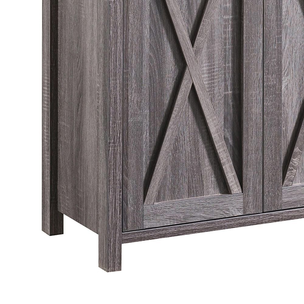 Furniture of America Minor Bakers Rack in Dark Gray, , large