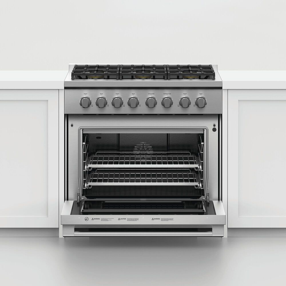 Fisher &amp; Paykel 3-Piece Kitchen Package with 5.3 Cu. Ft. Gas Range and Wall Range Hood in Stainless Steel, , large