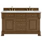 James Martin Vanities Brookfield 60" Double Bathroom Vanity in Honey Oak with 3 cm Ethereal Noctis Quartz Top and Rectangular Sinks, , large