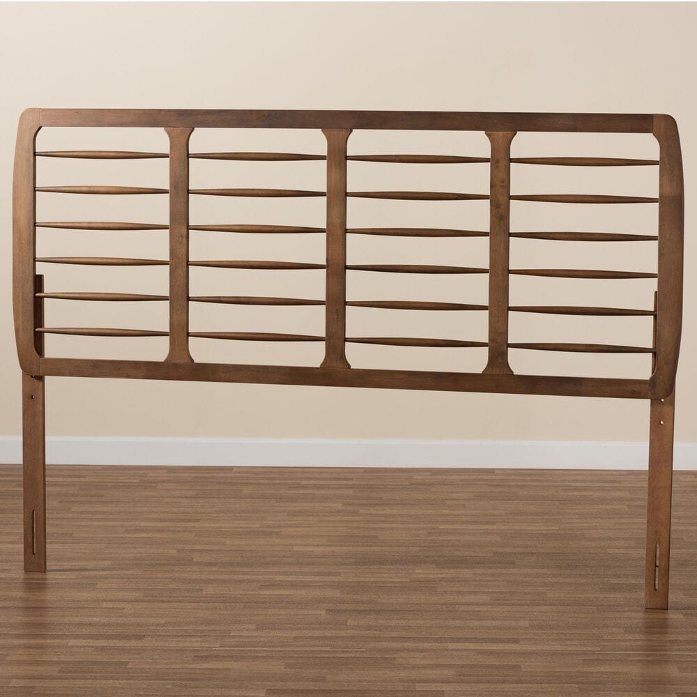 Baxton Studio Carolyn King Slat Headboard in Ash Walnut, , large