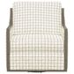 Emerald Home Furnishings Cecily Swivel Accent Chair in Charcoal Windowpane, , large