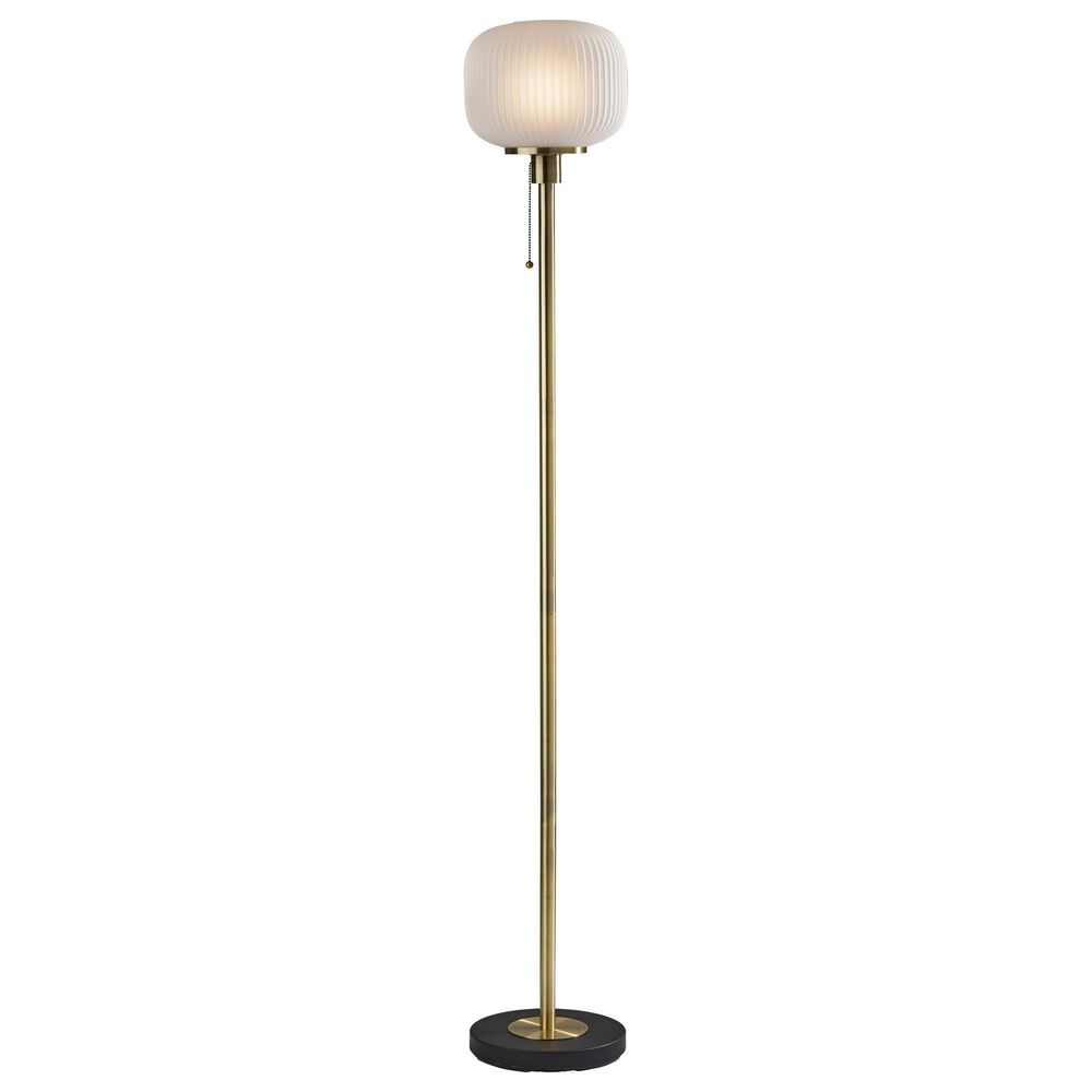 Adesso Hazel Floor Lamp in Antique Brass, , large