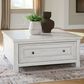 Ashley Robbinsdale Lift-Top Coffee Table in Antique White, , large