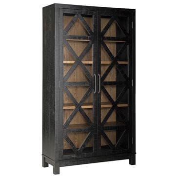 Ashley Christop Accent Cabinet in Black and Natural Brown, , large