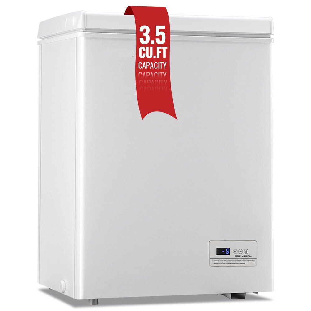 HOMLUX 4 Cu. Ft. 21" Chest Freezer with 2 Removable Baskets in White, , large