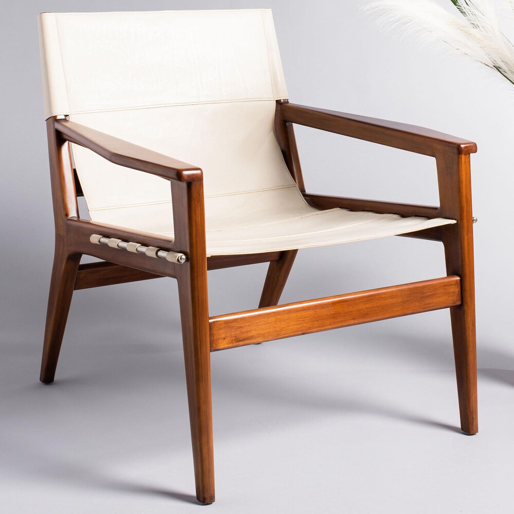 Safavieh Culkin Chair in White/Brown, , large