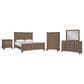 New Heritage Design Mariana 5-Piece King Panel Bedroom Set in Vintage Mocha, , large