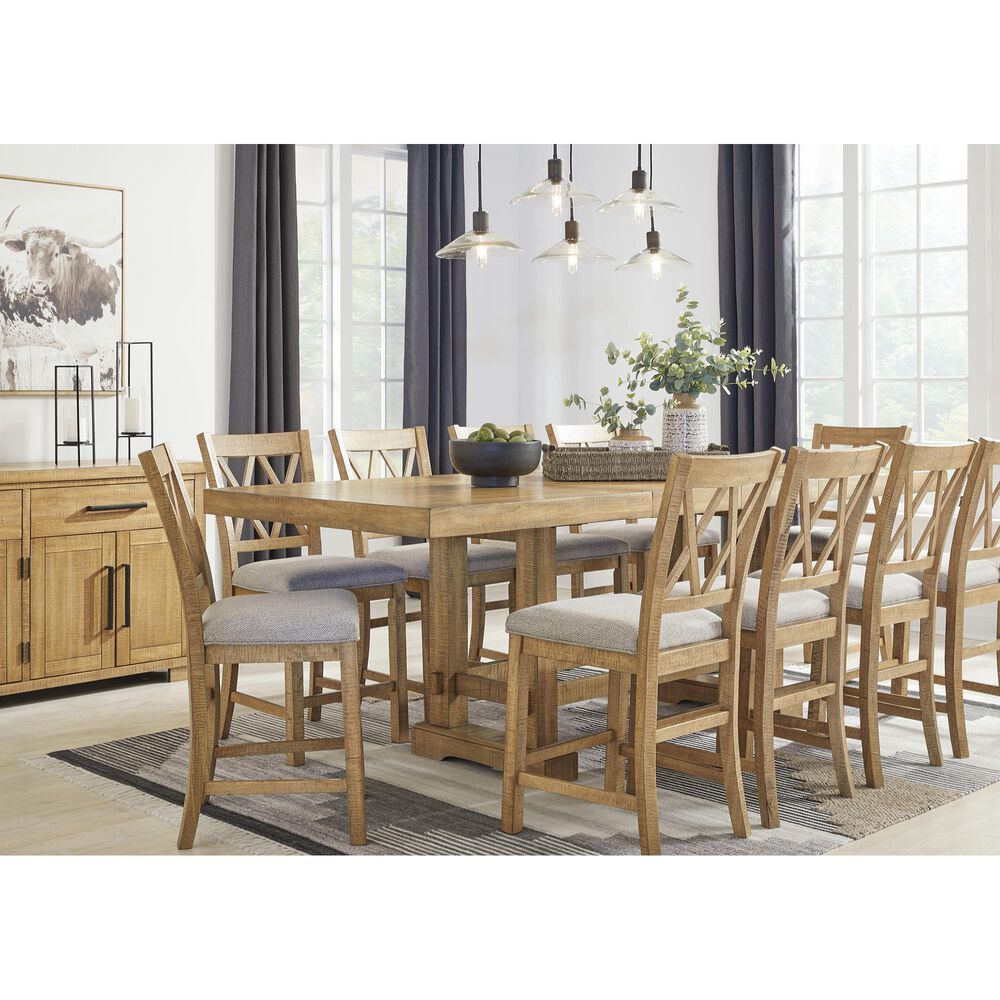 Ashley Havonplane 25.75" Barstool in Light Brown, , large