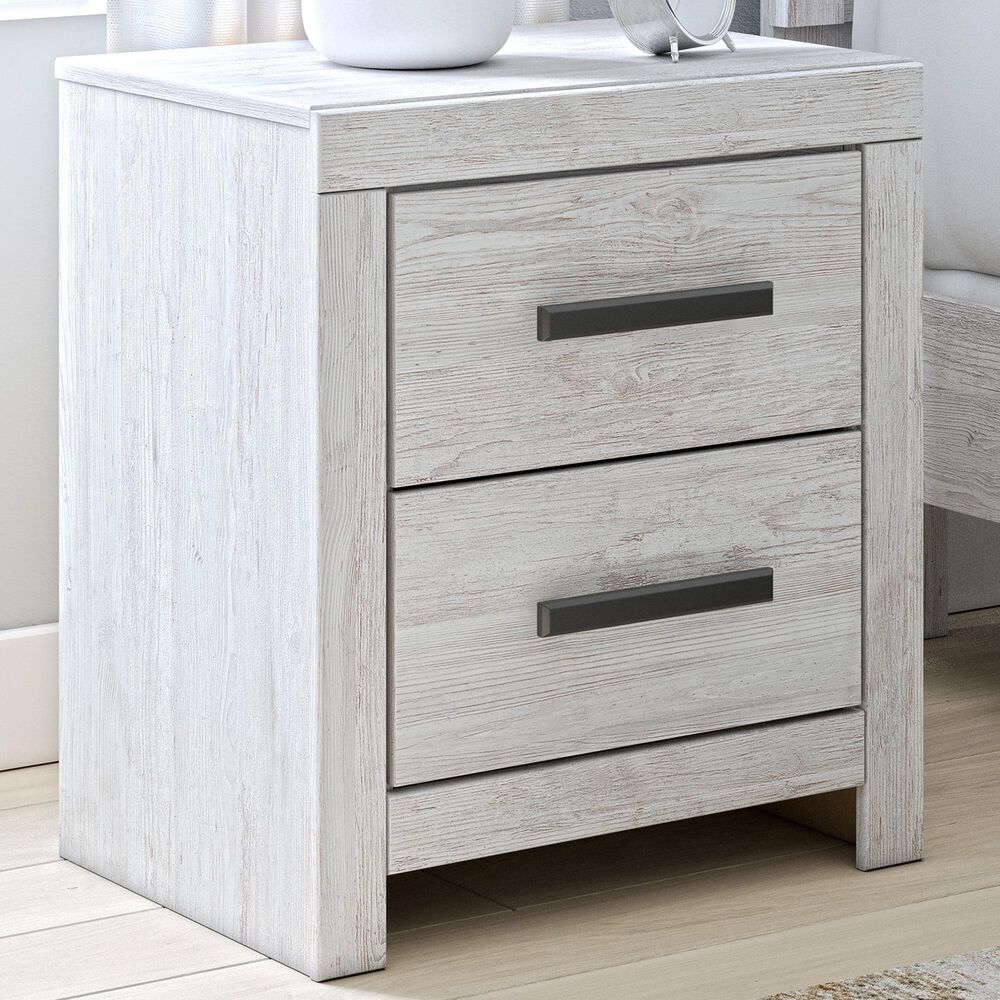Ashley Cayboni 2-Drawer Nightstand in Whitewash, , large