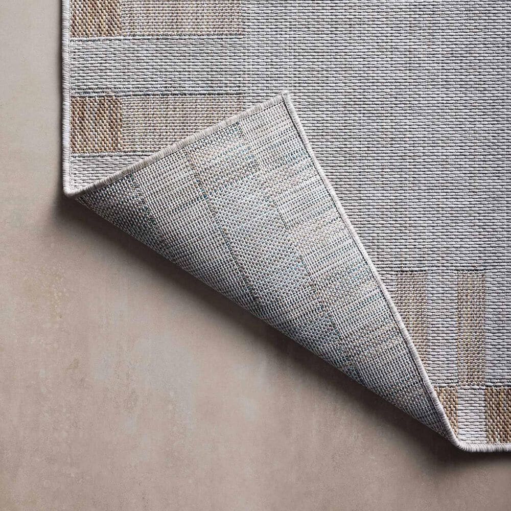 Amber Lewis x Loloi Topanga Silver and Natural 6&#39;7&quot; x 9&#39;4&quot; Indoor/Outdoor Area Rug, , large