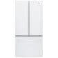 GE Appliances 18.6 Cu. Ft. Counter-Depth French-Door Refrigerator in White, , large