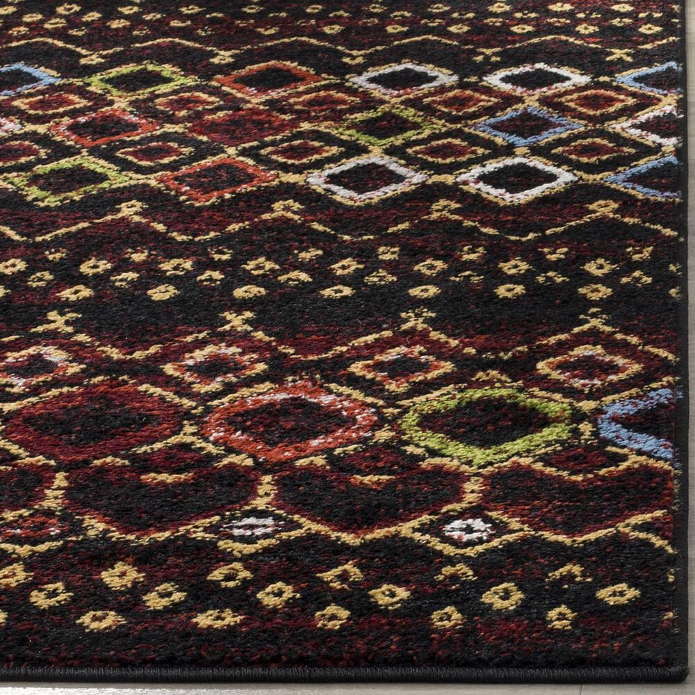 Safavieh Amsterdam AMS108P-28 2&#39;3&quot; x 8&#39; Black/Multi Runner, , large